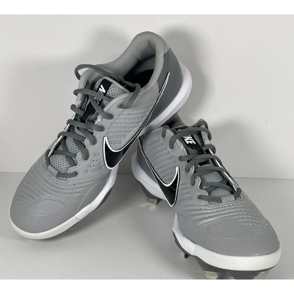 Nike Metal Baseball Cleats Gray Alpha Huarache 3 Men’s Size 8 CT0829-023 New - Picture 7 of 9